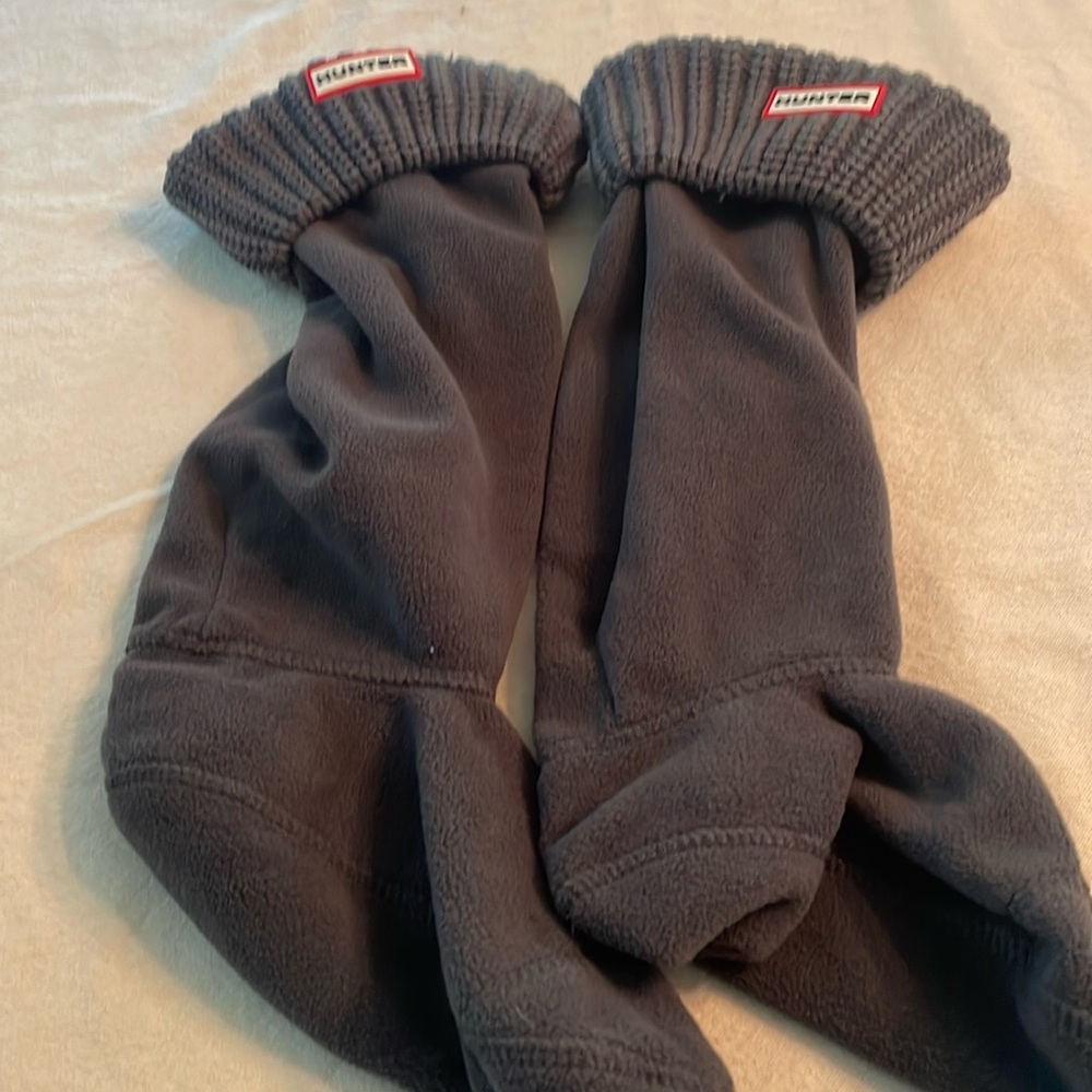 Hunter Tall Boot -Knit Cuff Welly Boot Socks- M-Grey- Great Condition
